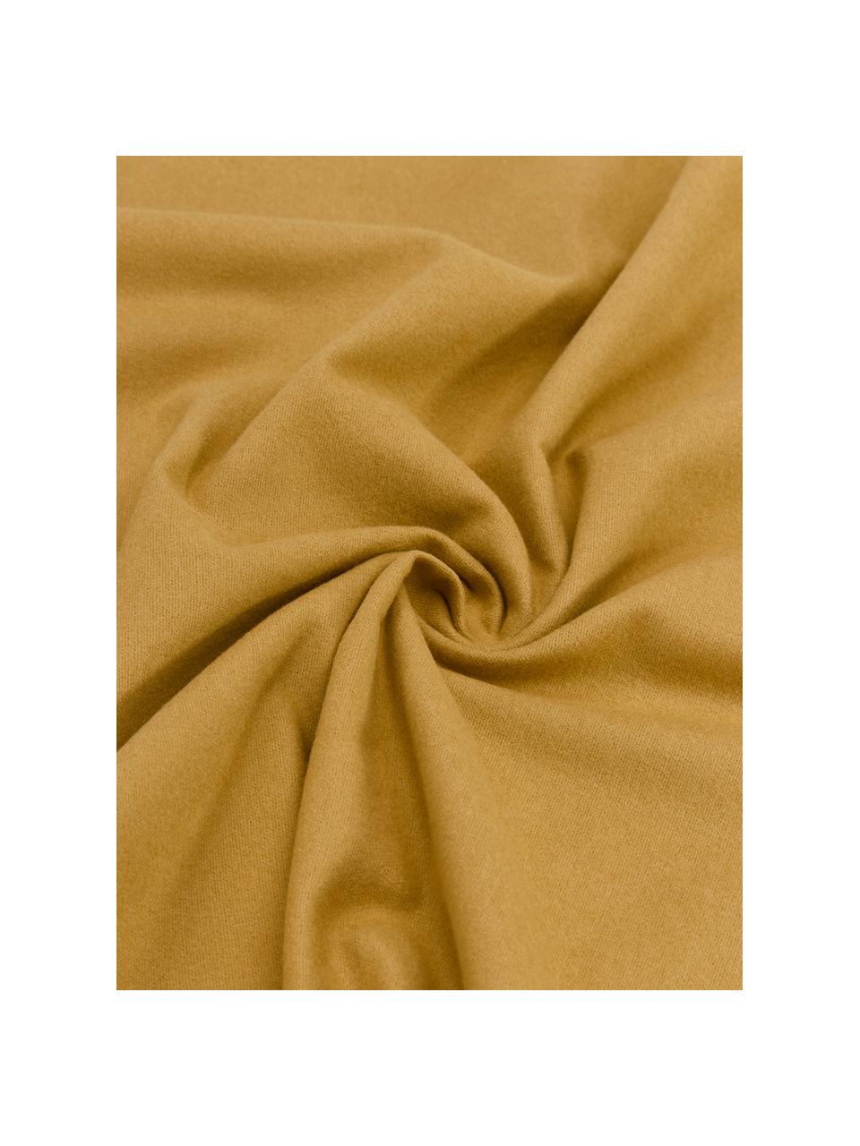 Flanell-Kissenbezüge Biba in Senfgelb, 2 Stück, Webart: Flanell Flanell ist ein k, Gelb, B 40 x L 80 cm