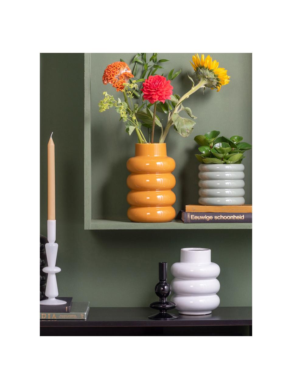 Vaso in ceramica Bobby Glazed, Ceramica, Arancione, Ø 15 x Alt. 24 cm