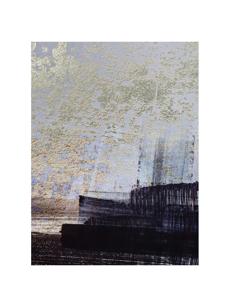 Stampa su tela dipinta Porto, Cornice: legno rivestito, Immagine: pittura ad olio, Multicolore, Larg. 140 x Alt. 100 cm