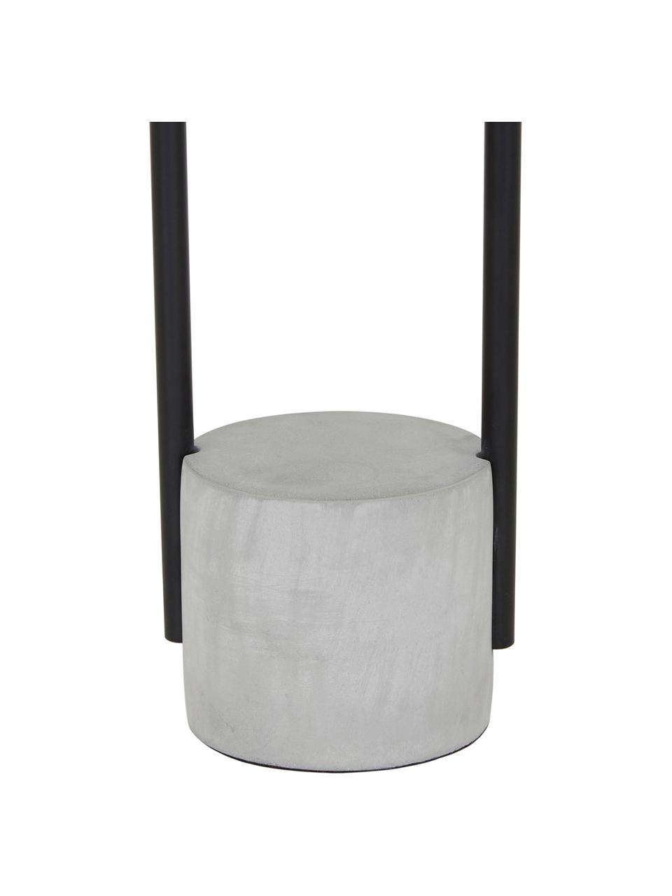 Lámpara de mesa de cemento Pipero, Pantalla: tela, Cable: cubierto en tela, Blanco, gris, Ø 28 x Al 51 cm