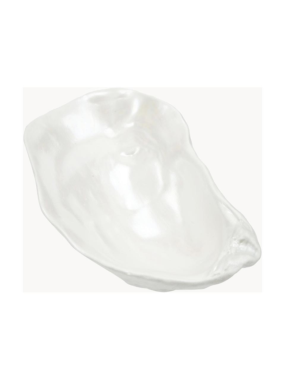 Porzellan-Dipschalen Kelia in Muschelform, 2 Stück, Porzellan, Off White, B 13 x H 4 cm