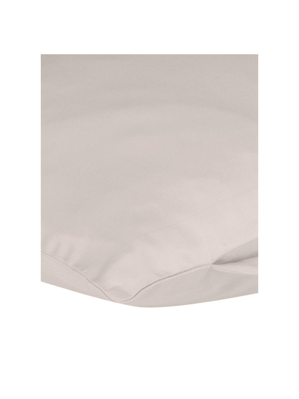 Funda de almohada de satén Comfort, 45 x 110 cm, Gris pardo, An 45 x L 110 cm