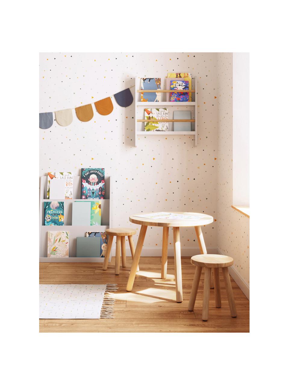 Mesa infantil cuadrada Dilcia de madera maciza de caucho 55 x 55 cm