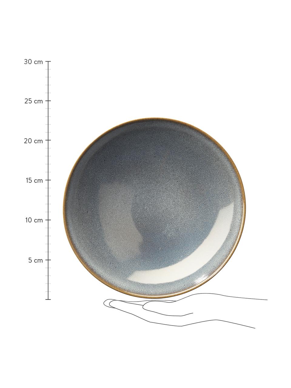 Hlboký tanier z kameniny Saisons, Ø 23, 6 ks, Kamenina, Modrá, Ø 23 x V 7 cm