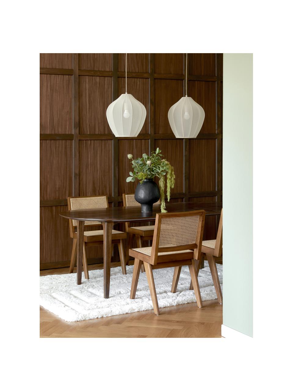 Lampa wisząca z siateczki Beau, Kremowobiały, Ø 40 x W 42 cm
