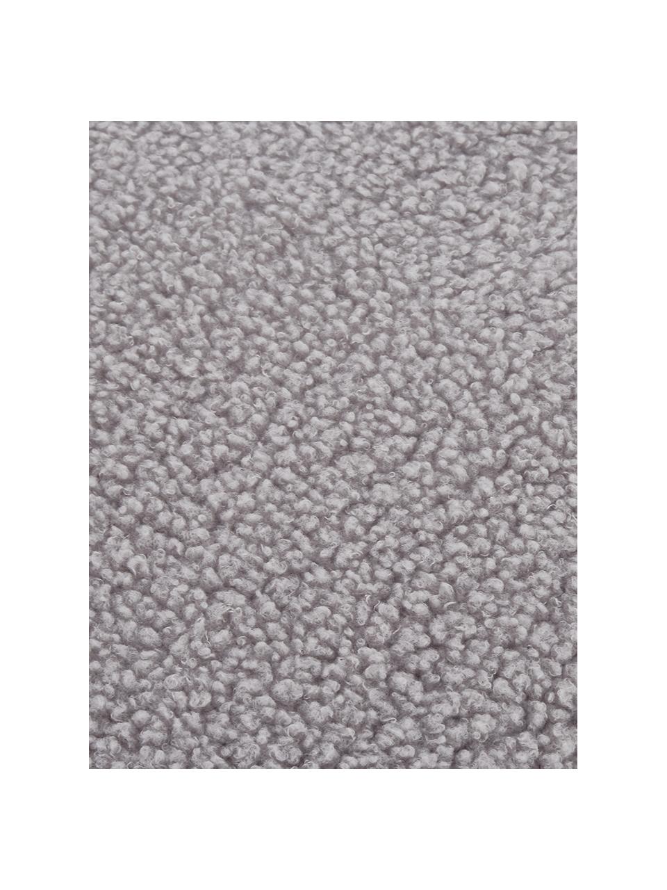 Housse de coussin 45x45 peluche moelleuse Mille, Gris clair, larg. 45 x long. 45 cm