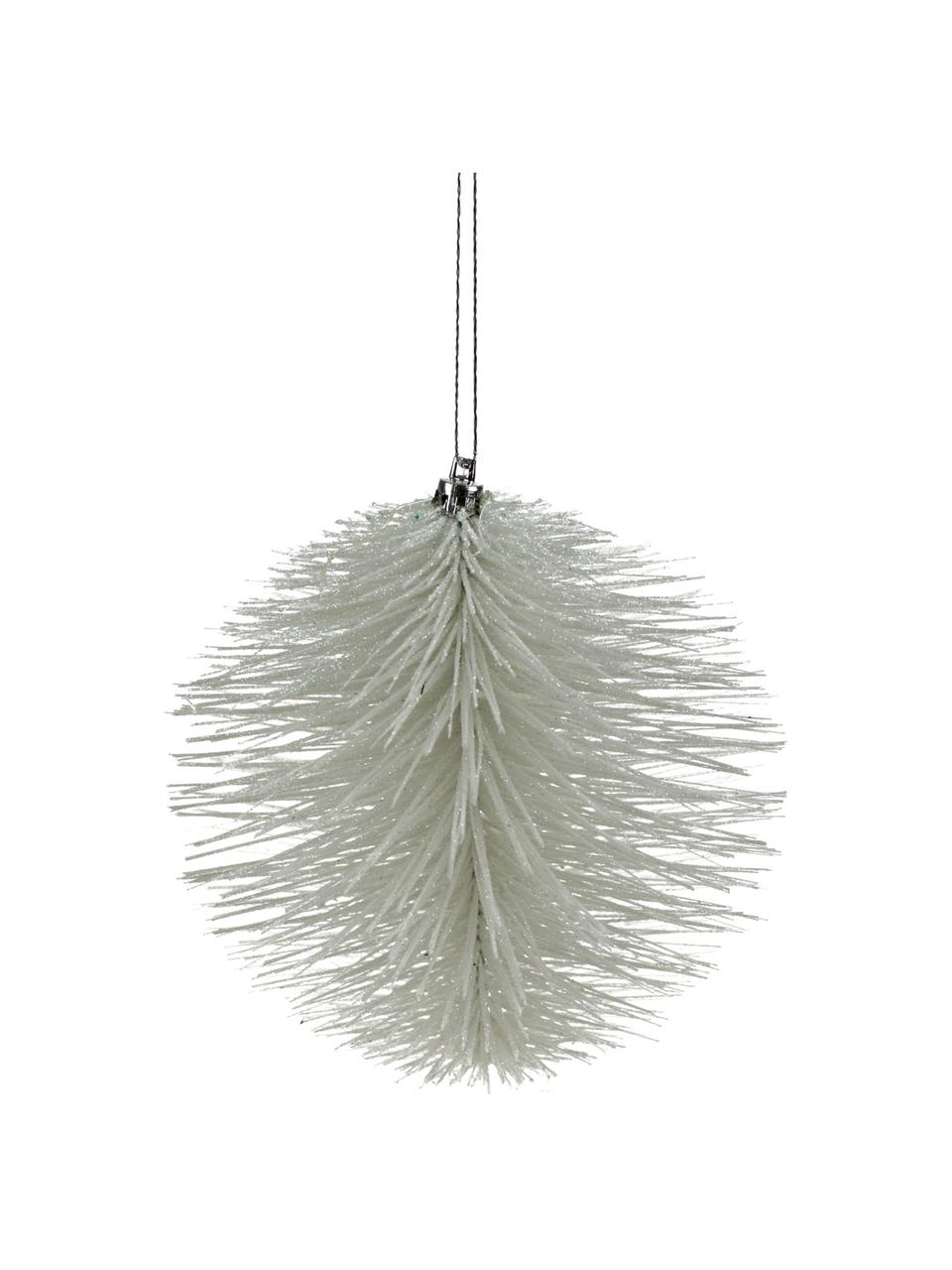 Decoratieve hangers Wipers, 2 stuks, Kunststof, metaaldraad, Wit, Ø 15 cm