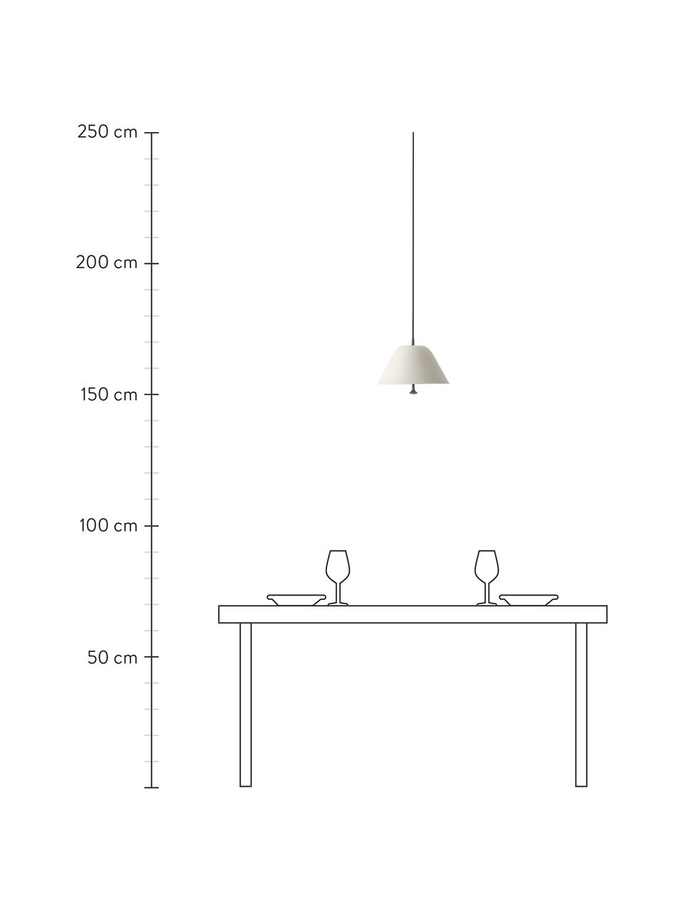 Hanglamp Levitate, Lampenkap: metaal, gecoat, Decoratie: geborsteld metaal, Lichtgrijs, Ø 28 x H 22 cm