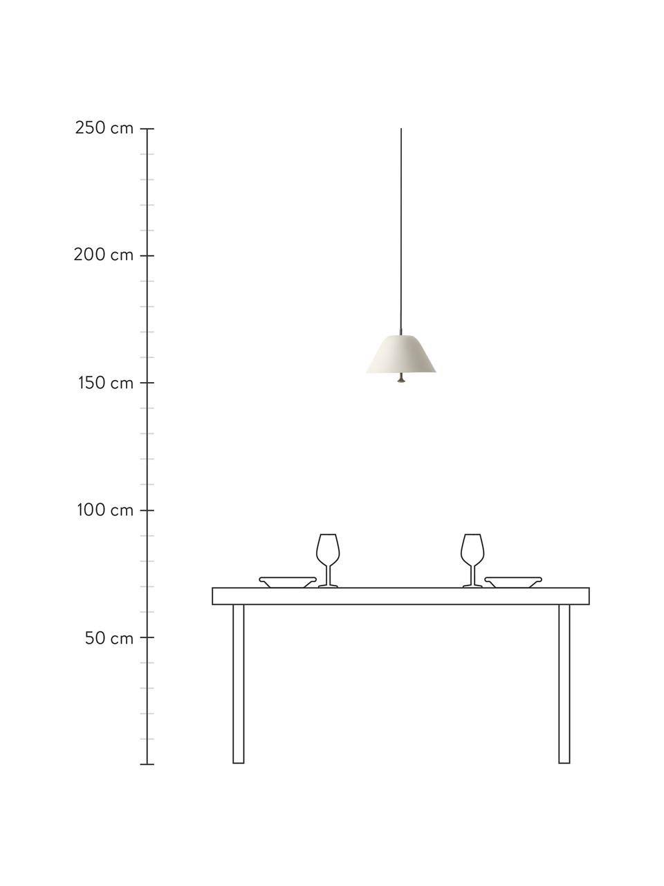 Lámpara de techo Levitate, Pantalla: metal recubierto, Cable: plástico, Gris claro, Ø 28 x Al 22 cm