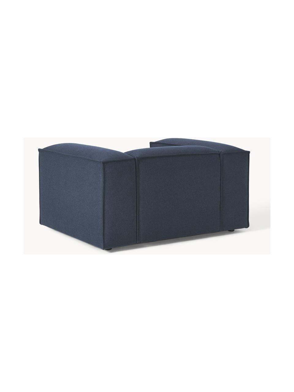 Sillón Lennon, Tapizado: 100% poliéster Alta resis, Estructura: madera de pino maciza, ma, Patas: plástico Este producto es, Tejido azul oscuro, An 130 x F 101 cm