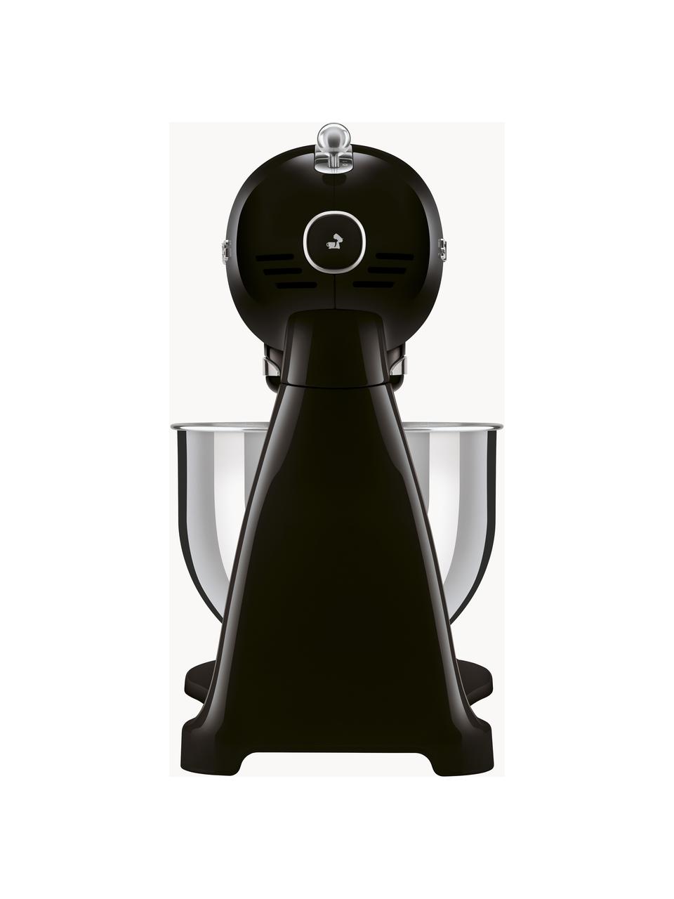 Keukenmachine 50's Style, Schaal: glas, Zwart, glanzend, B 40 x H 38 cm