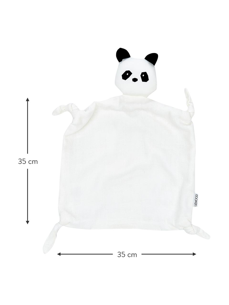 Panno per bambini Agnete, 100% cotone biologico, certificato Oeko-Tex, Bianco, nero, Larg. 35 x Lung. 35 cm