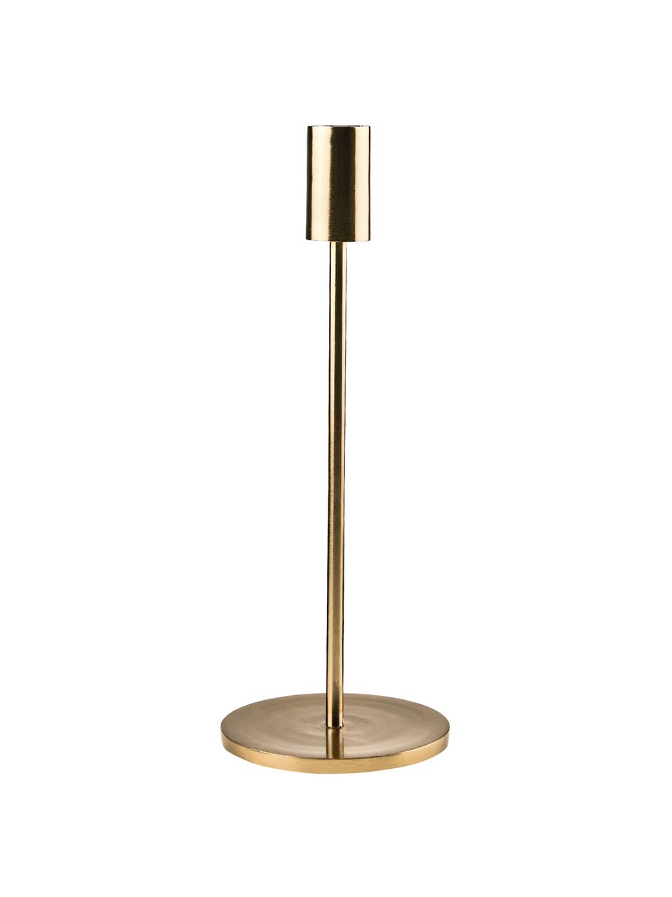 Kerzenhalter Highlight in Gold, Aluminium, beschichtet, Messingfarben, Ø 11 x H 29 cm