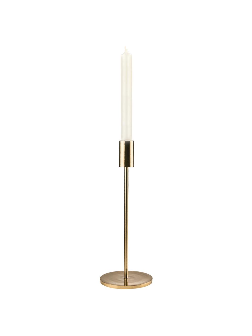 Kerzenhalter Highlight in Gold, Aluminium, beschichtet, Messingfarben, Ø 11 x H 29 cm