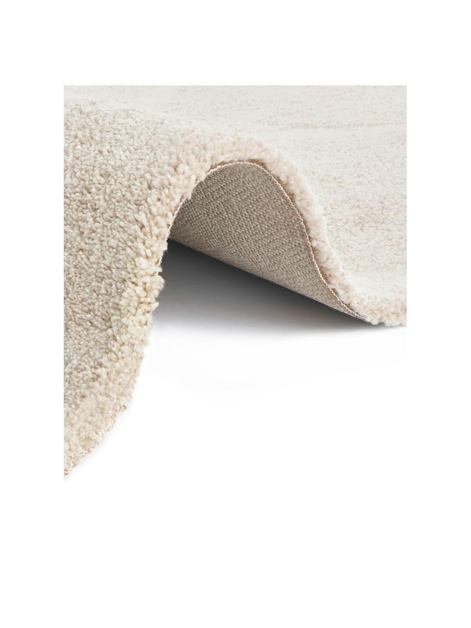 Teppich Lunel mit Rautenmuster, Flor: 85% Polypropylen, 15% Pol, Beige, Cremefarben, B 80 x L 150 cm (Größe XS)