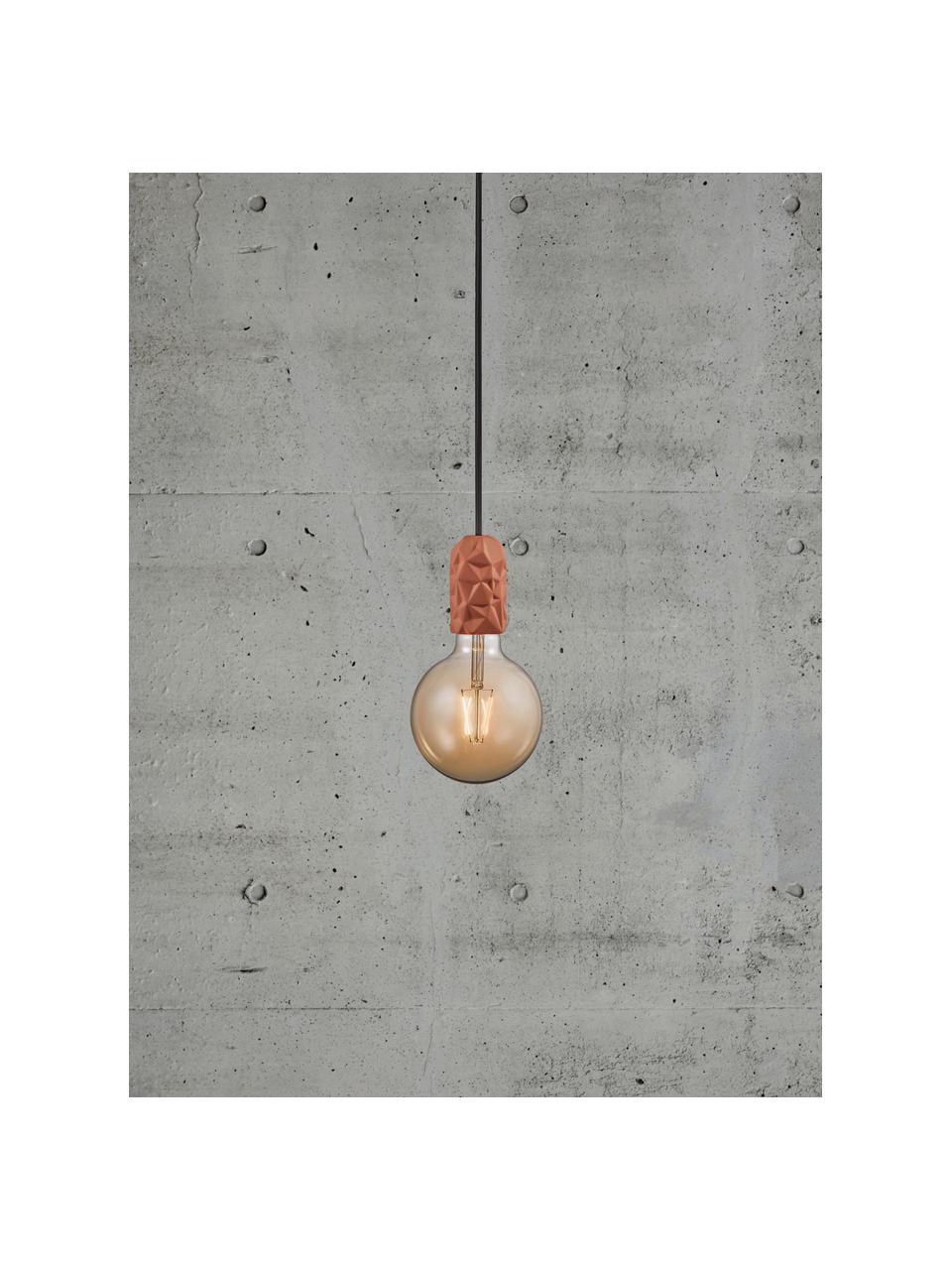 Lampa wisząca z porcelany Hang, Terakota, Ø 5 x W 9 cm