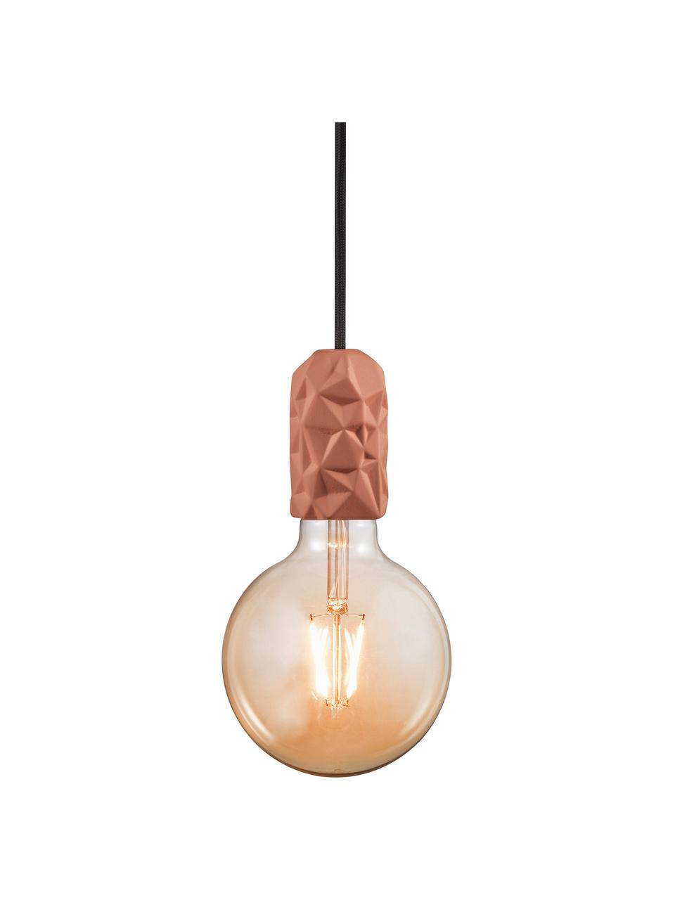 Lampa wisząca z porcelany Hang, Terakota, Ø 5 x W 9 cm