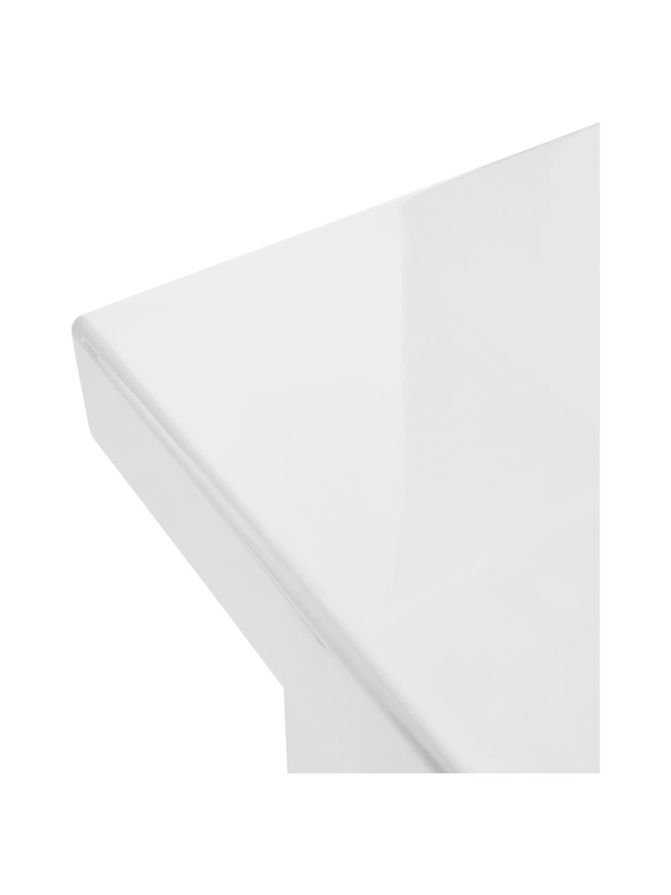 Beistelltisch Crozz, Mitteldichte Holzfaserplatte (MDF), lackiert, Weiß, B 40 x H 58 cm