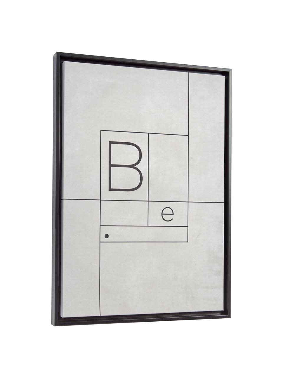 Ingelijste digitale print Myrthe, Lijst: gecoat MDF, Afbeelding: canvas, Wit, zwart, 50 x 70 cm