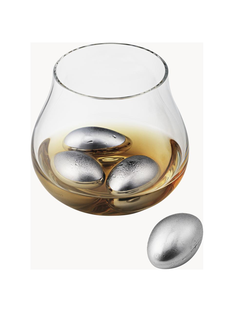 Piedras de whisky de acero inoxidable Sky, 4 uds., Acero inoxidable pulido, Plateado muy pulido, An 2 x F 4 cm