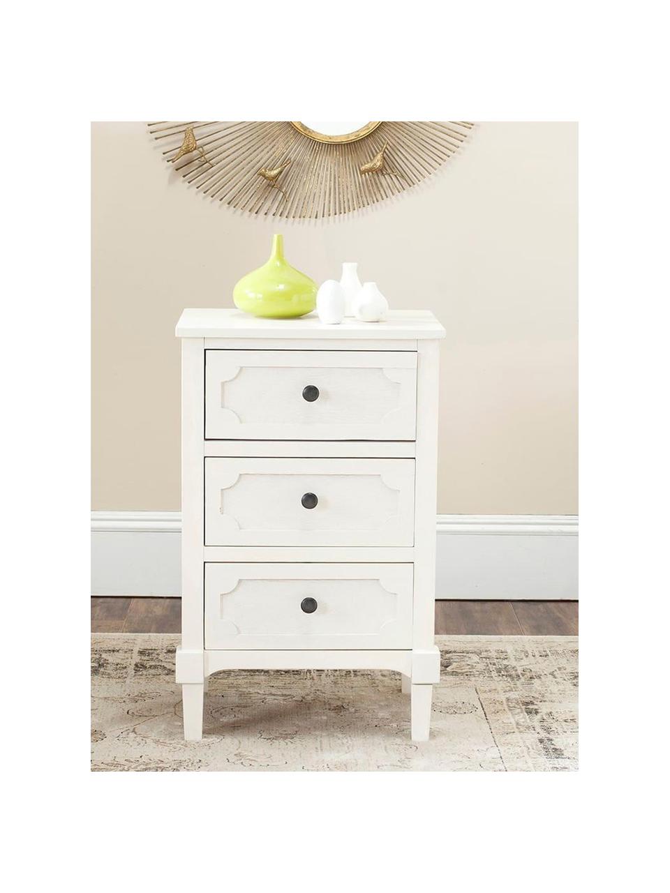 Cómoda Chest, Estructura: madera de pino, tablero d, Blanco, An 43 x H 66 cm