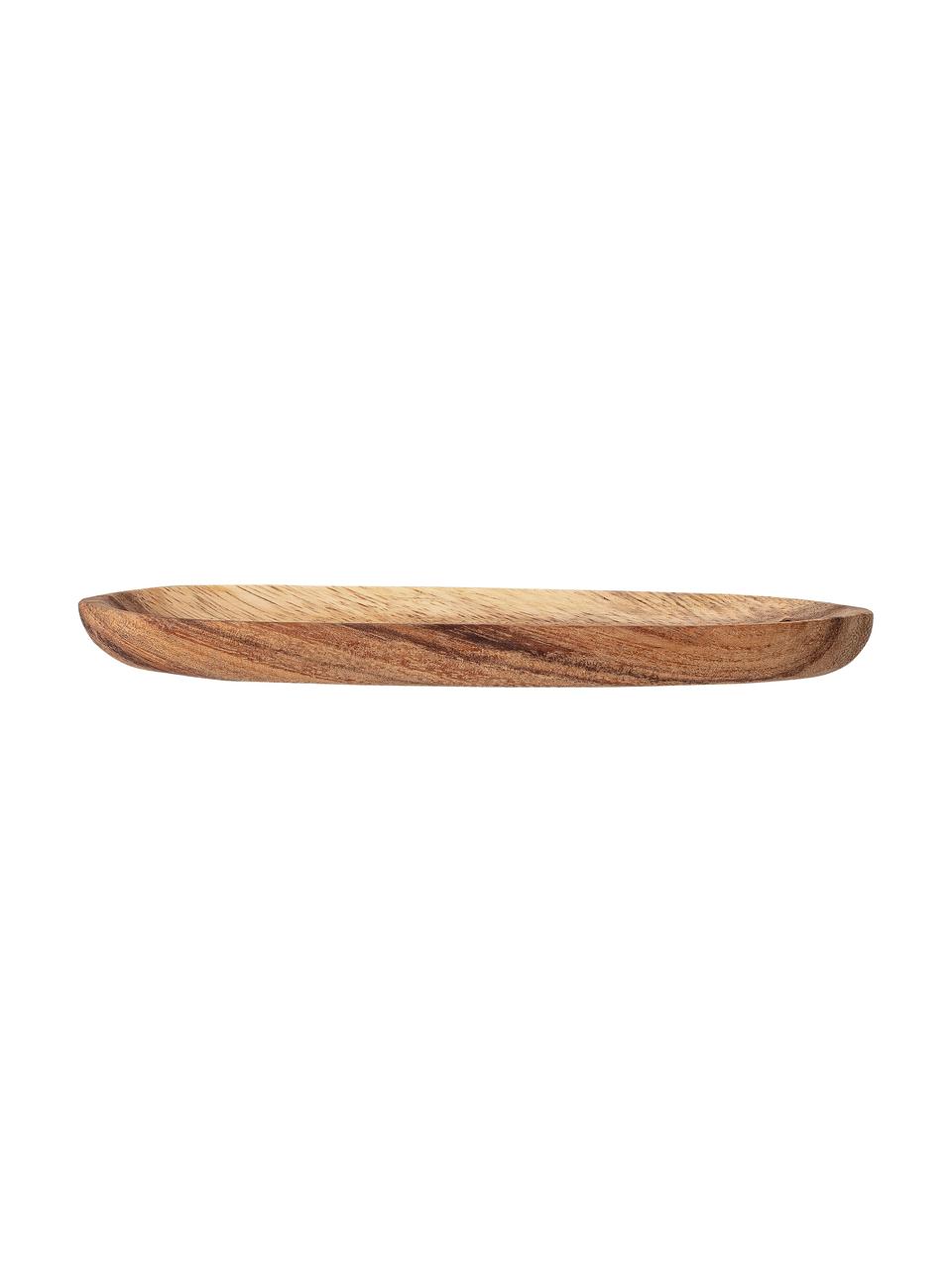 Servírovací tanier z akáciového dreva Evely, D 20 x Š 5 cm, Hnedá
