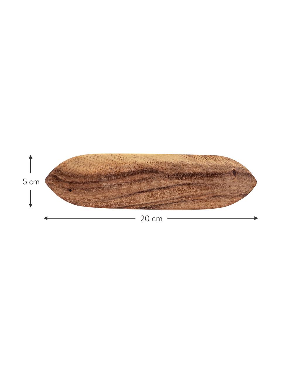 Piatto da portata in legno di acacia Evely, 20x5 cm, Legno di acacia, Marrone, Lung. 20 x Larg. 5 cm