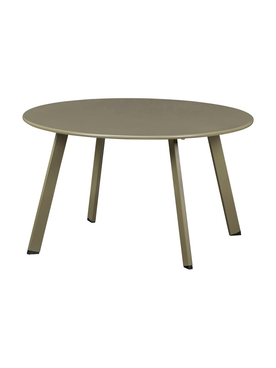 Ronde tuintafel Fer in groen, Gecoat metaal, Groen, Ø 70 x H 40 cm