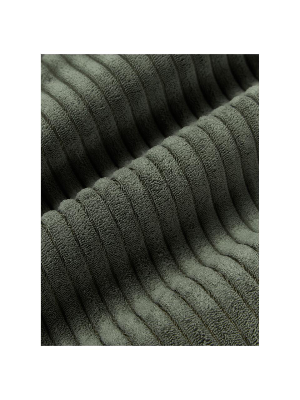 XL-Kissen Kylen aus Cord, Hülle: Cord (90 % Polyester, 10 , Olivgrün, B 30 x L 115 cm