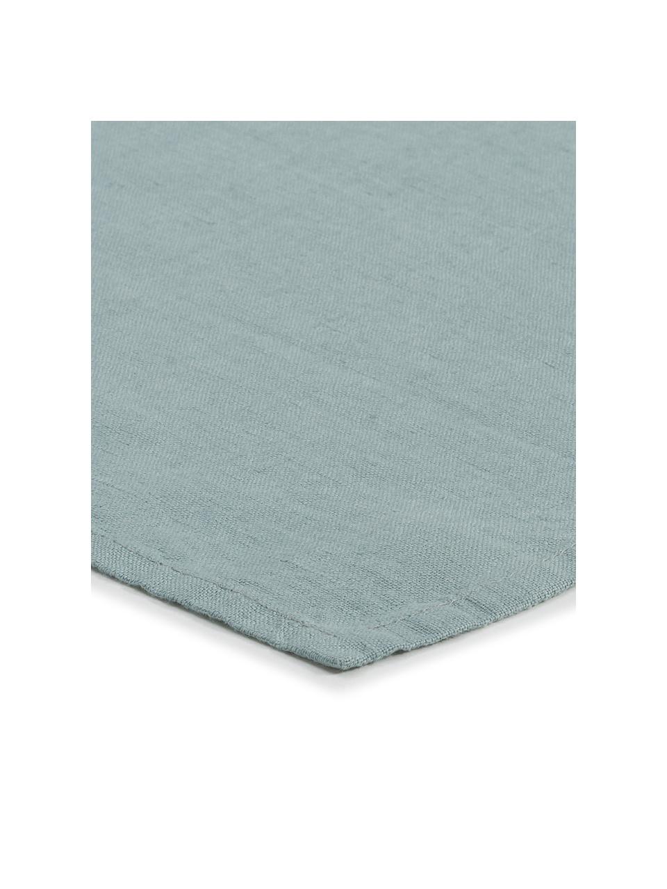 Serviettes de table pur lin Sunshine, 4 pièces, Bleu-vert clair