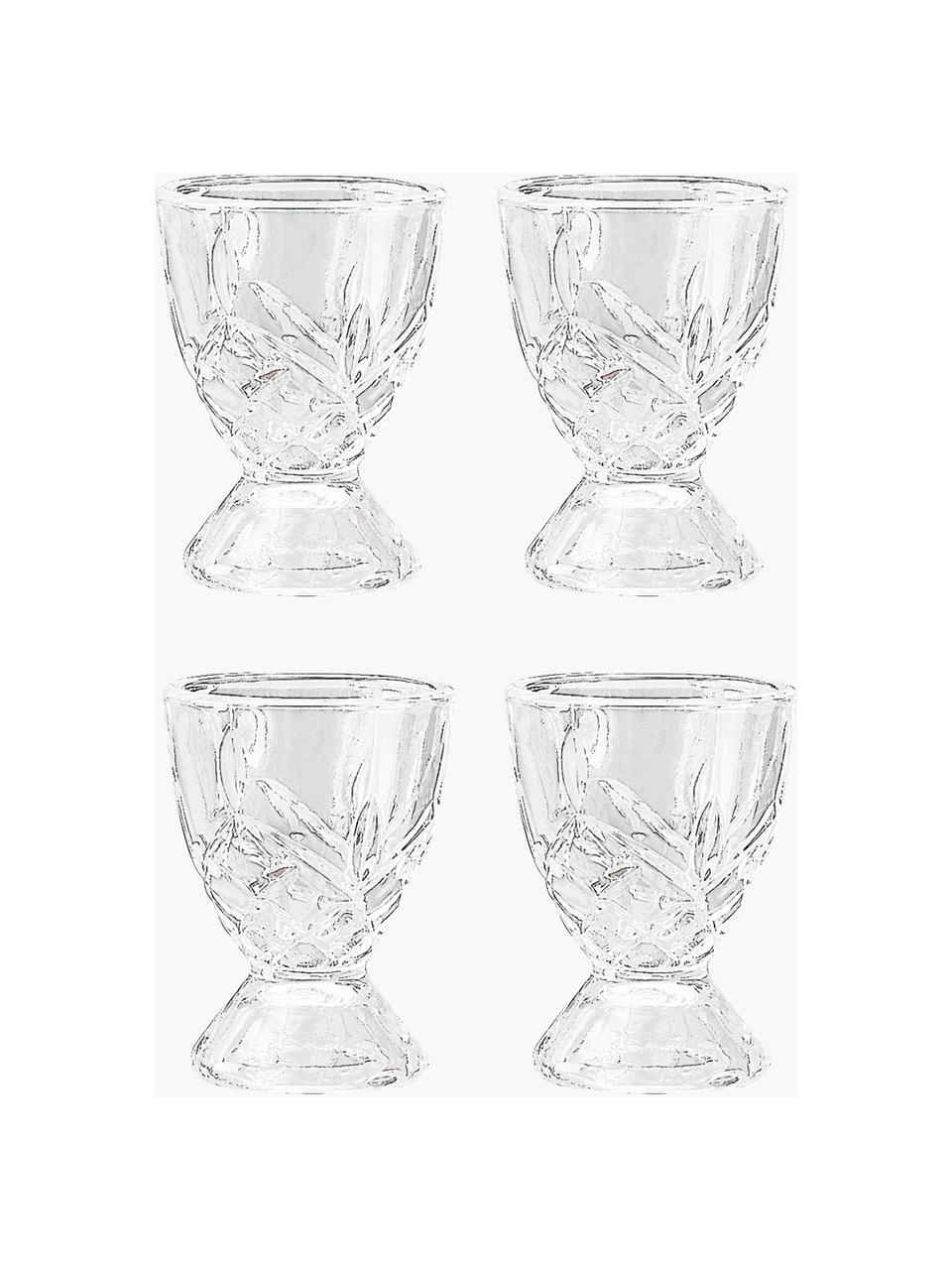 Eierdopje Harvey, 4 stuks, Glas, Transparant, Ø 5 x H 7 cm