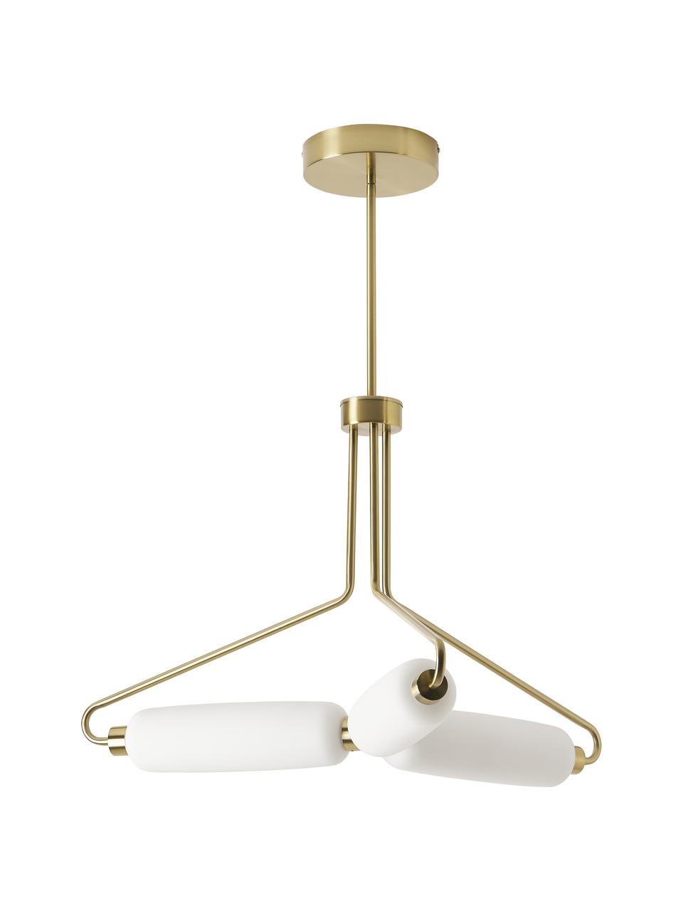 LED-Pendelleuchte Tate, Goldfarben, Weiß, Ø 82 x H 83 cm