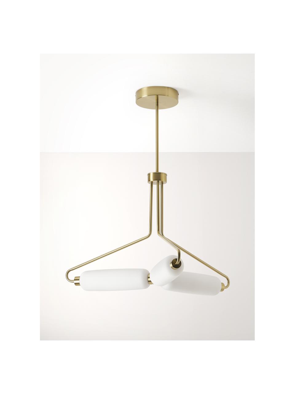 Lampa wisząca LED Tate, Odcienie złotego, biały, Ø 82 x W 83 cm