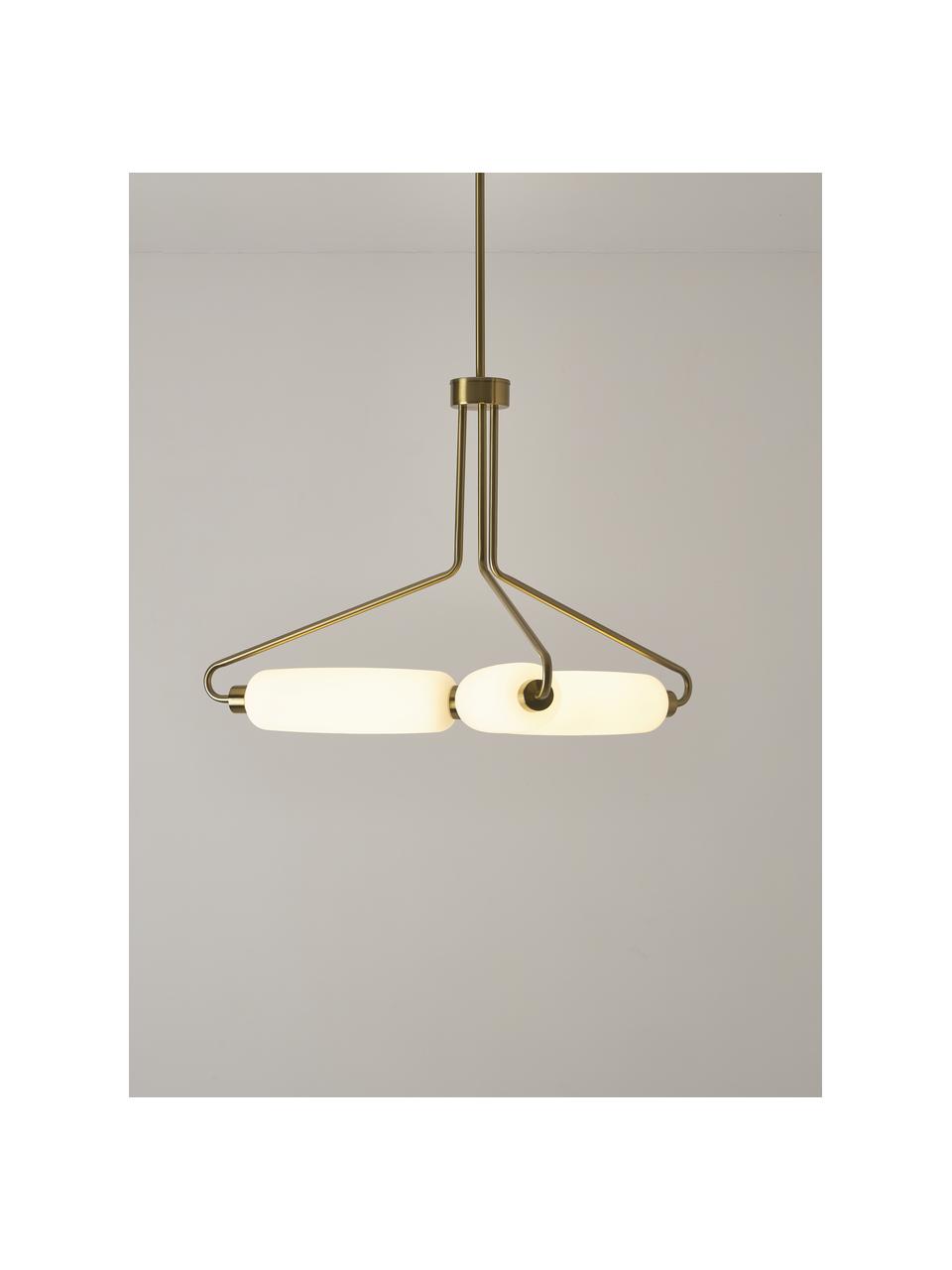 Lámpara de techo LED Tate, Anclaje: metal latón, Dorado, blanco, Ø 82 x Al 83 cm