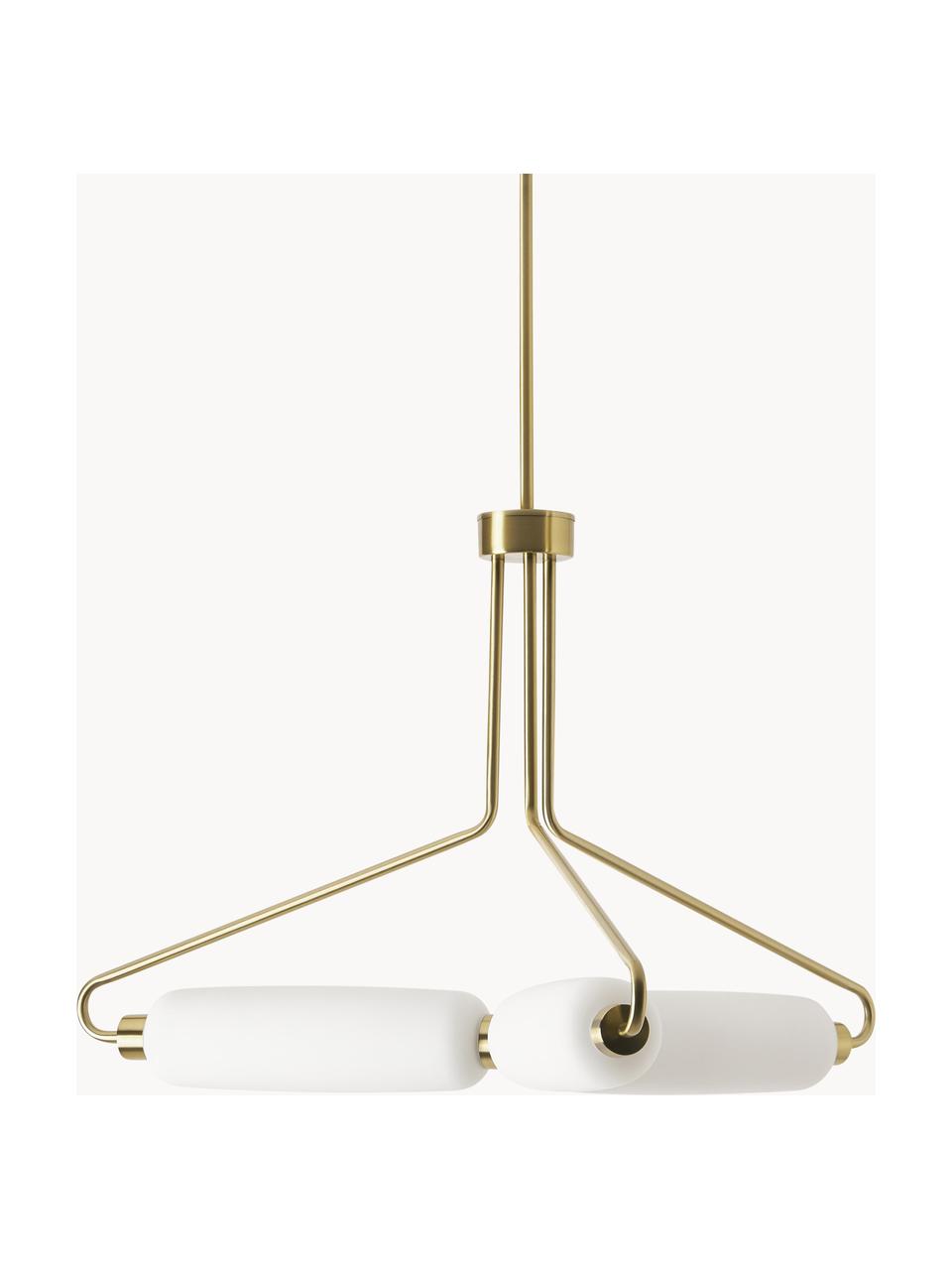 Závesná LED lampa Tate, Odtiene zlatej, biela, Ø 82 x V 83 cm