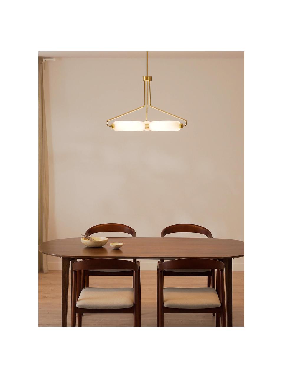 Závesná LED lampa Tate, Odtiene zlatej, biela, Ø 82 x V 83 cm