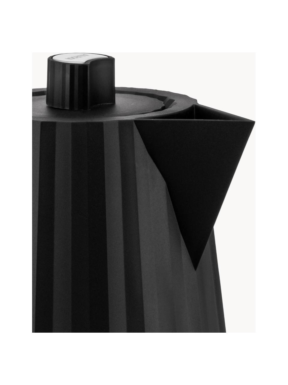 Hervidor Plissé, 1,7 L, Resina termoplástica, Negro, 1,7 L