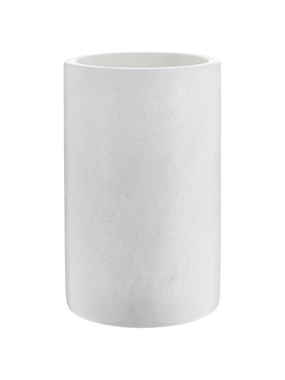 Marmor-Flaschenkühler Charlie in Weiss, Marmor, Weisser Marmor, Ø 12 x H 19 cm