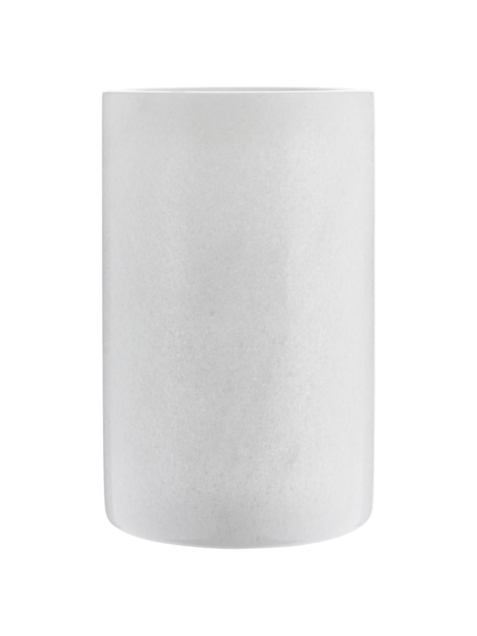 Cooler z marmuru Charlie, Marmur, Biały, marmurowy, Ø 12 x W 19 cm
