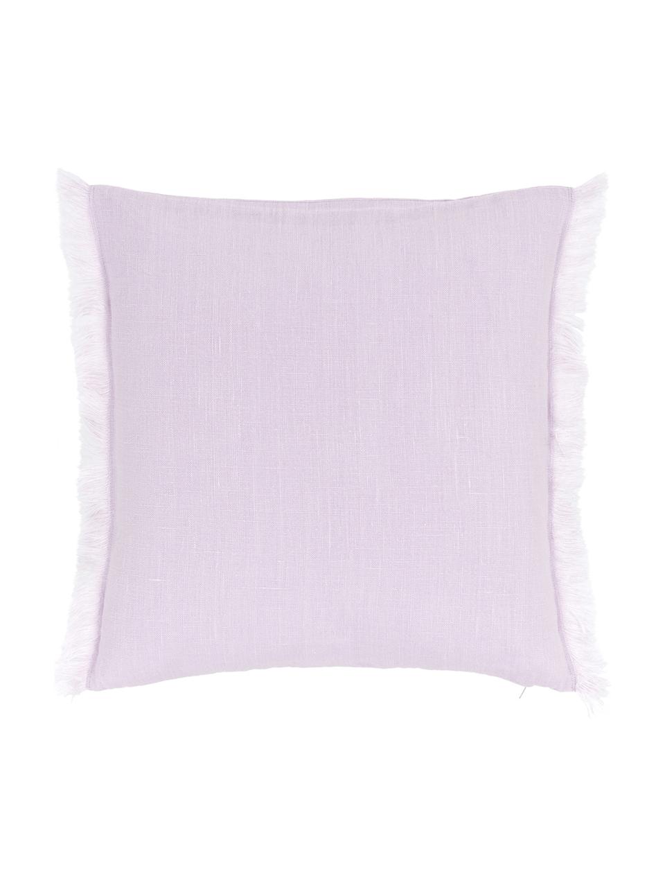 Housse de coussin pur lin lilas Luana, 100 % pur lin

Le lin est naturellement doté d'un toucher plutôt rugueux et d'un aspect froissé
Sa résistance élevée au accrocs lui confère robustesse et longévité, Lilas, larg. 40 x long. 40 cm