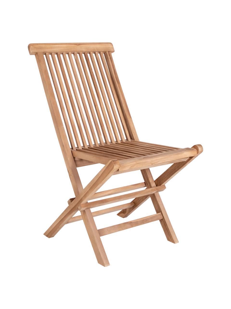 Set di 2 sedie da giardino pieghevole in legno di teak 