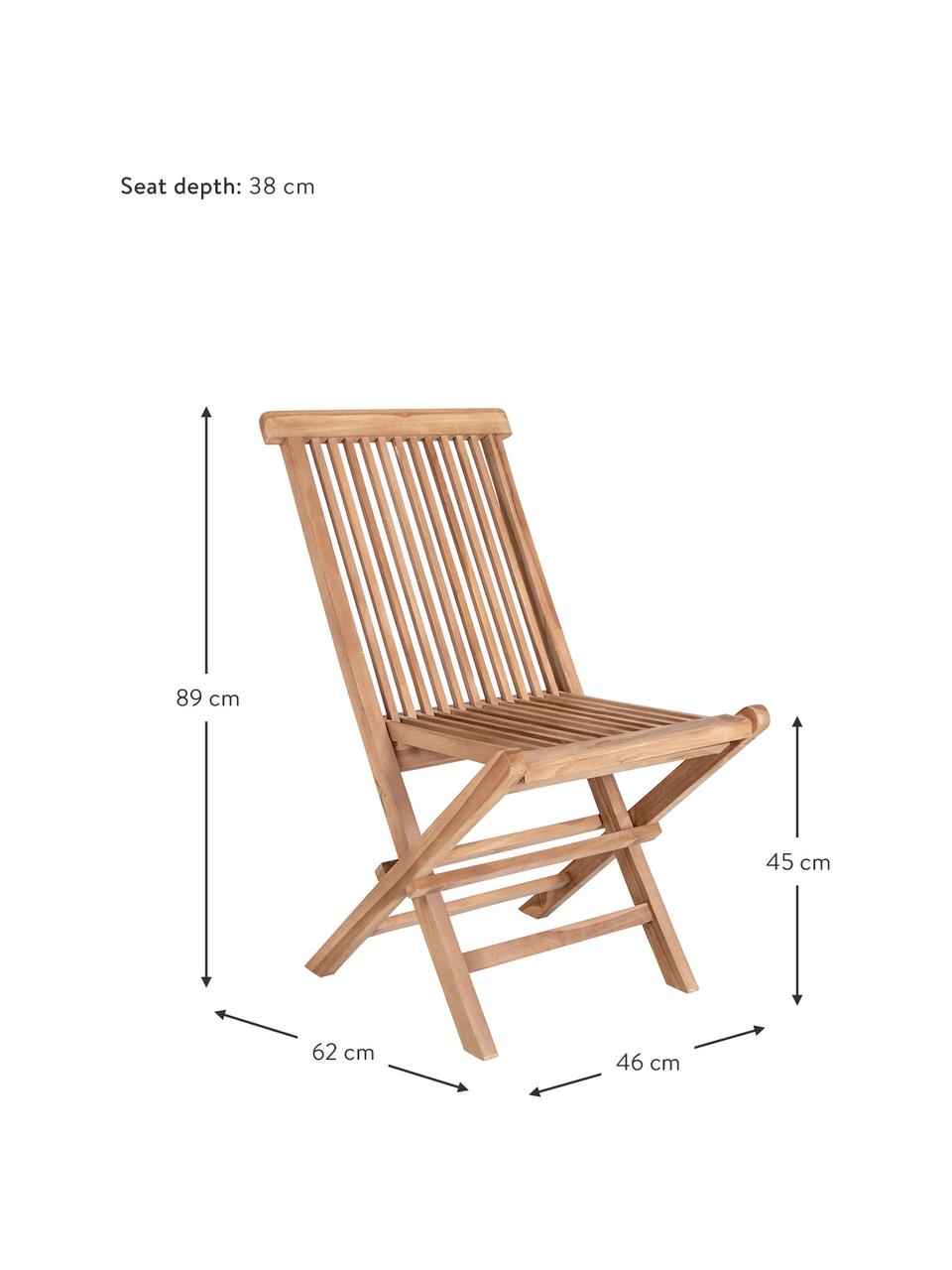 Dominant Aanzienlijk vervoer Inklapbare tuinstoelen Toledo van teakhout, 2 stuks | Westwing