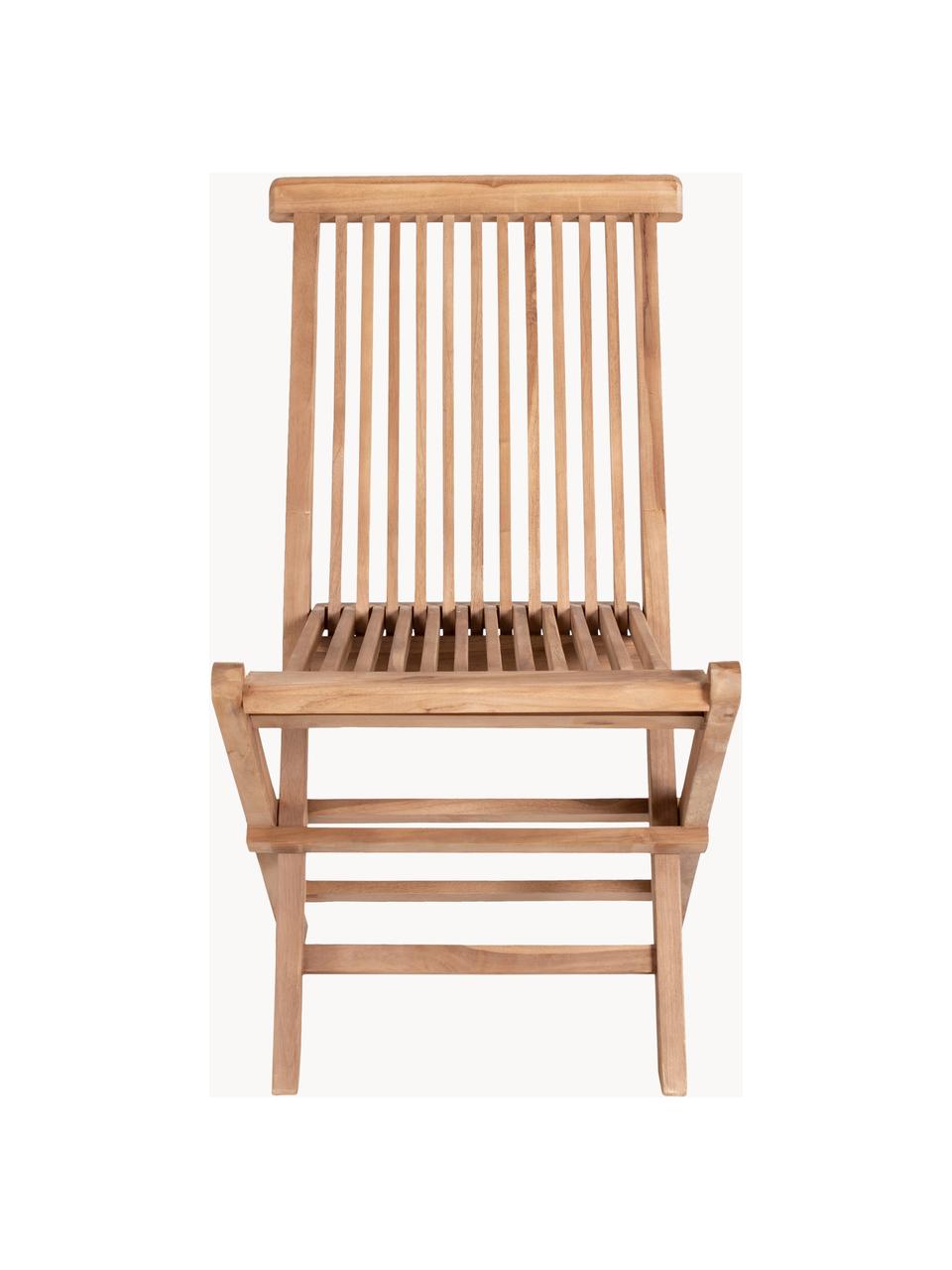 Chaises de jardin en teck pliantes Toledo, 2 pièces, Bois de teck, Bois de teck, larg. 46 x prof. 62 cm