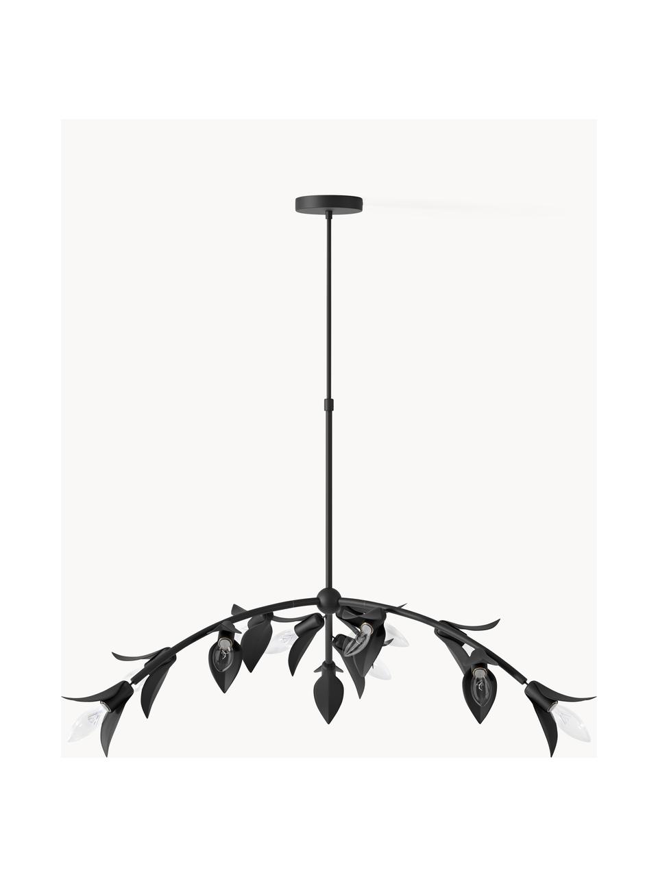 Grande suspension Athena, Métal, revêtement par poudre, Blanc, larg. 136 cm
