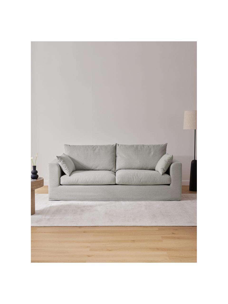 Sofa Zach (3-Sitzer), Bezug: Polypropylen Der hochwert, Füße: Kunststoff, Webstoff Taupe, B 224 x T 90 cm