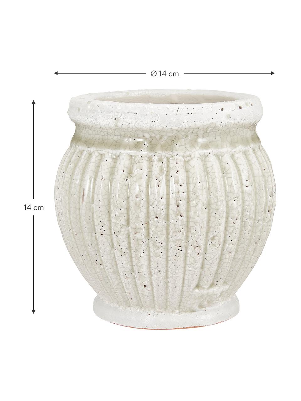 Macetero pequeño artesanal de cerámica Catinia, Cerámica, Marrón, Ø 14 x Al 14