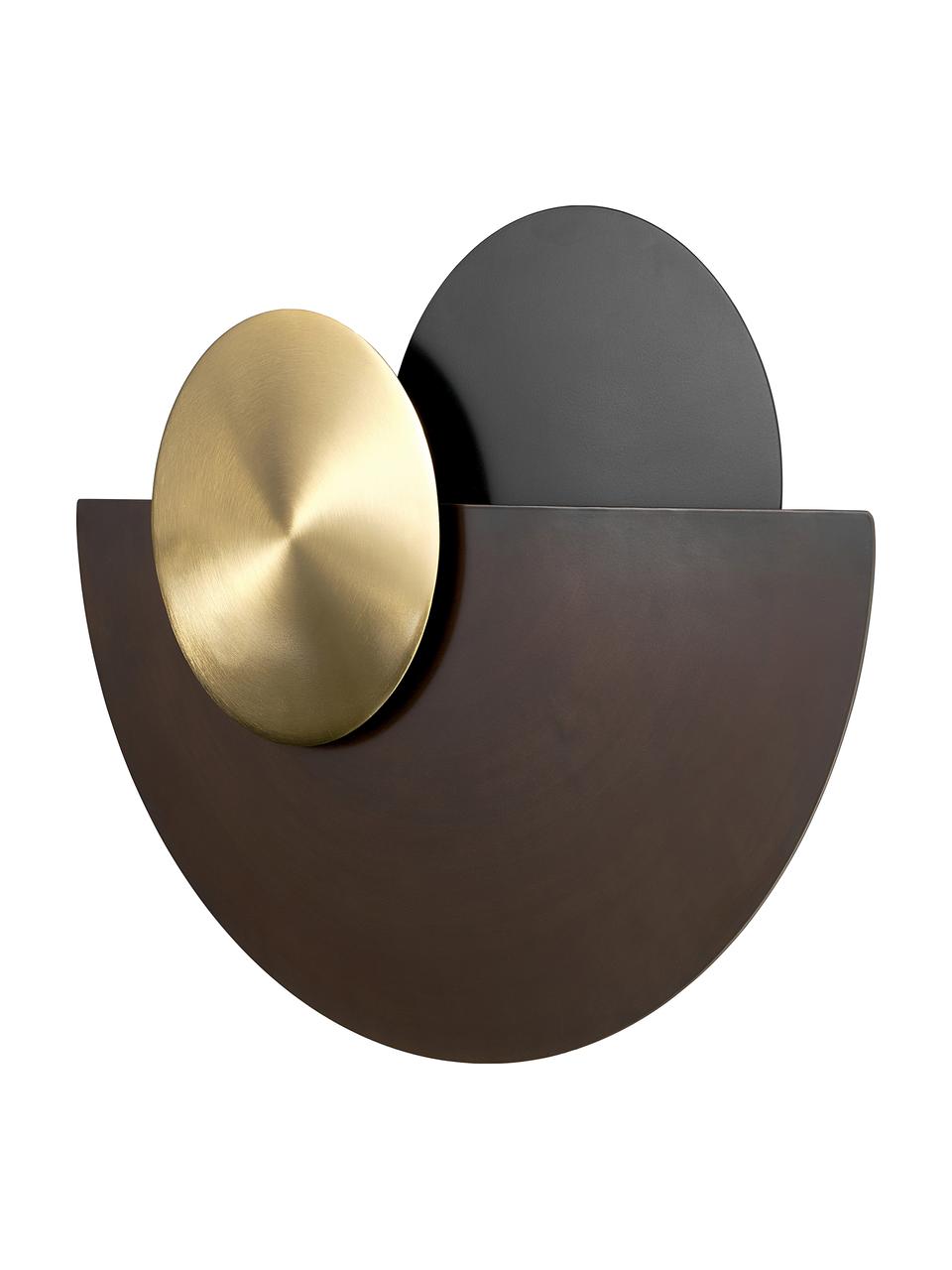 Decorazione da parete astratta Casso, Metallo laccato, Marrone, dorato, 65 x 49 cm