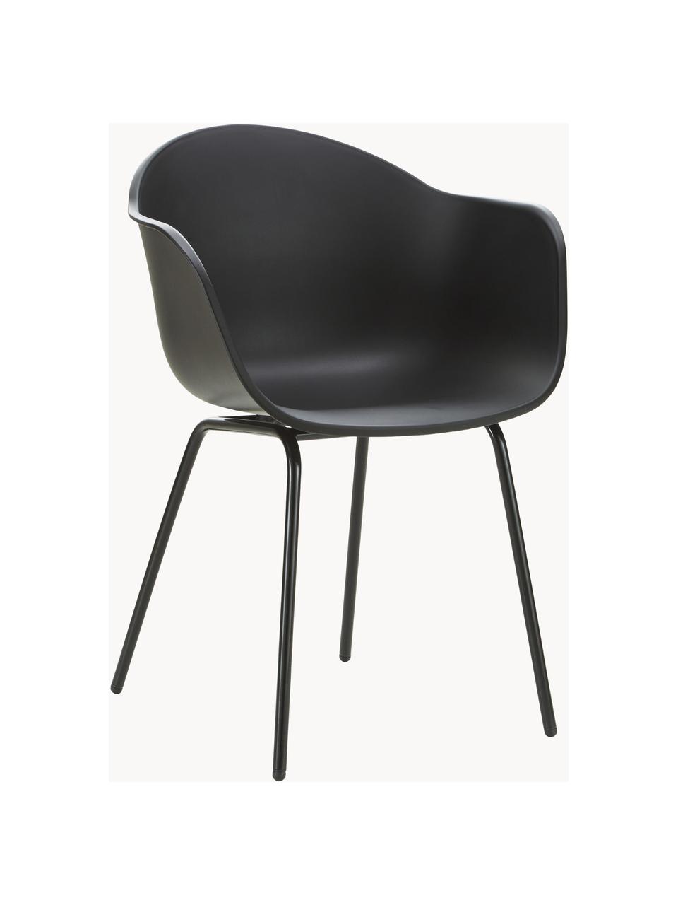 Sedia da giardino Claire, Gambe: metallo verniciato a polv, Nero, Larg. 60 x Prof. 54 cm