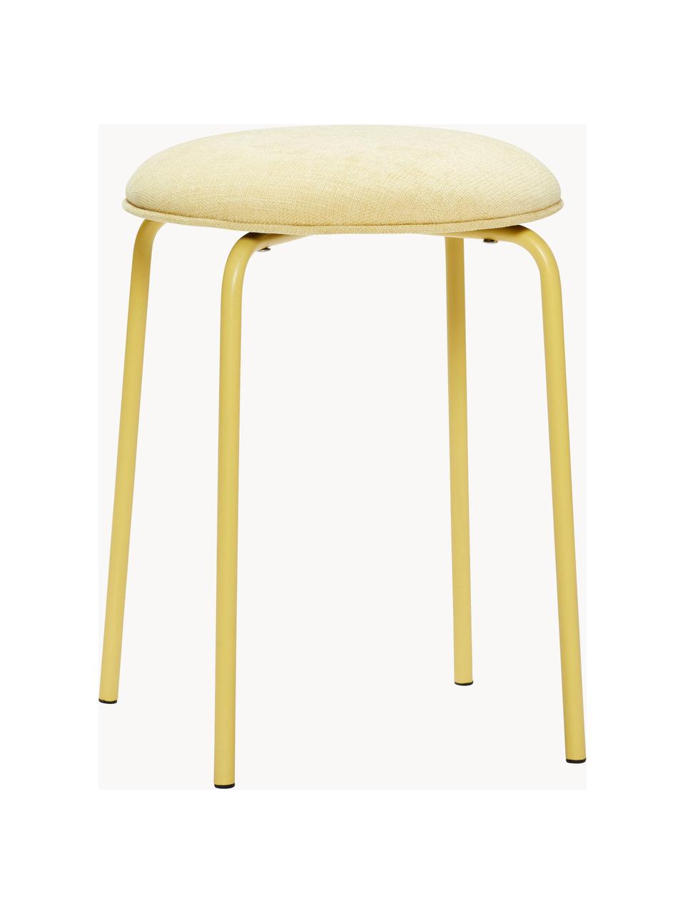 Stolička Stack, Světle žlutá, žlutá matná, Ø 35 cm, V 43 cm