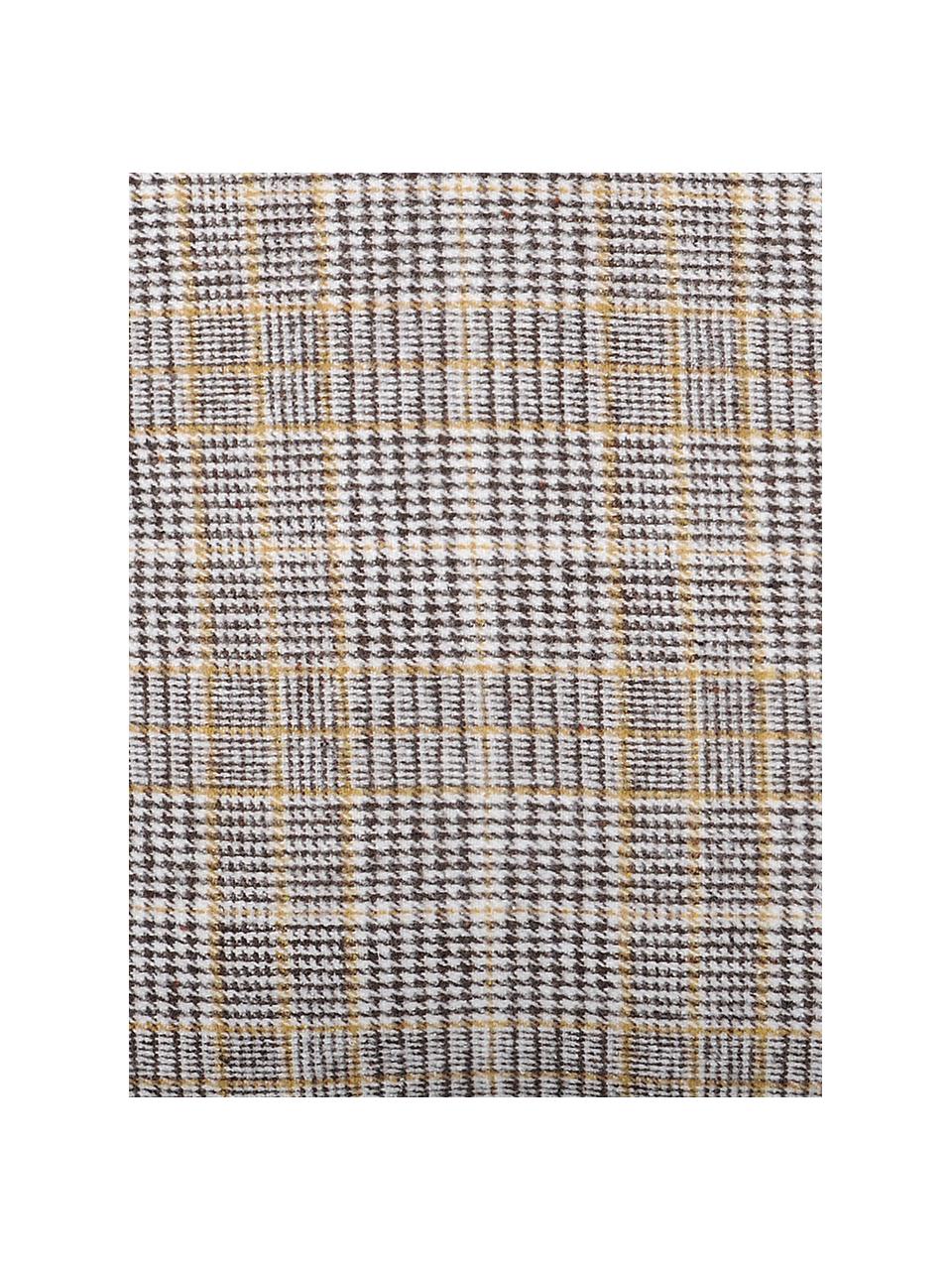 Kissen Arnolda mit Karomuster, mit Inlett, 100% Polyester, Beige, Grau, Weiss, 45 x 45 cm